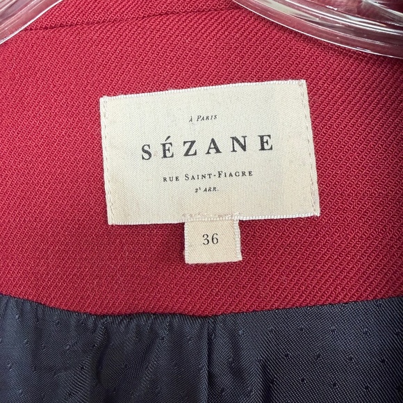 Sézane Chelsea Jacket (blazer), size 4, in burgundy - Picture 5 of 8